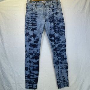 Frame Blue Stretch Tie Dye Mid Rise Denim Le High Rise Skinny Jeans Size 30